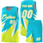 Custom Sky Blue Abstract Mountain Pattern Sports Uniform Basketball Jersey | BuyFootballJersey