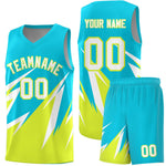 Custom Sky Blue Abstract Mountain Pattern Sports Uniform Basketball Jersey | BuyFootballJersey