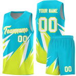 Custom Sky Blue Abstract Mountain Pattern Sports Uniform Basketball Jersey | BuyFootballJersey