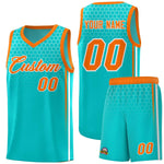 Custom Sky Blue Personalized Honeycomb Pattern Sports Uniform Basketball Jersey | BuyFootballJersey