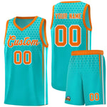 Custom Sky Blue Personalized Honeycomb Pattern Sports Uniform Basketball Jersey | BuyFootballJersey