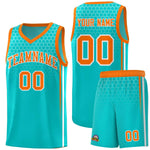 Custom Sky Blue Personalized Honeycomb Pattern Sports Uniform Basketball Jersey | BuyFootballJersey