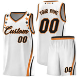 Custom White Shoulders Star Pattern Side Color Block Sports Uniform Basketball Jersey | BuyFootballJersey