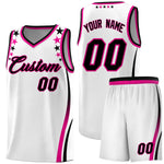 Custom White Shoulders Star Pattern Side Color Block Sports Uniform Basketball Jersey | BuyFootballJersey