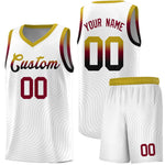 Custom White Old Gold Wave Pattern Sports Uniform Basketball Jersey | BuyFootballJersey