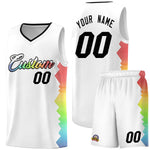 Custom White Denver Nuggets Rainbow Side Sports Uniform Basketball Jersey | BuyFootballJersey
