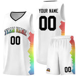 Custom White Denver Nuggets Rainbow Side Sports Uniform Basketball Jersey | BuyFootballJersey