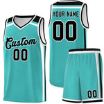 Custom Teal White Black Trendy Color Charge Series Sports Uniform Basketball Jersey | BuyFootballJersey