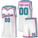 Custom White Pink Aqua Trendy Color Charge Series Sports Uniform Basketball Jersey | BuyFootballJersey