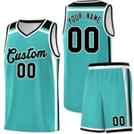 Custom Teal White Black Trendy Color Charge Series Sports Uniform Basketball Jersey | BuyFootballJersey