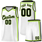 Custom White Black Neon Green Trendy Color Charge Series Sports Uniform Basketball Jersey | BuyFootballJersey