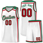 Custom White Kelly Green Red Trendy Color Charge Series Sports Uniform Basketball Jersey | BuyFootballJersey