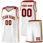 Custom White Khaki Crimson Trendy Color Charge Series Sports Uniform Basketball Jersey | BuyFootballJersey