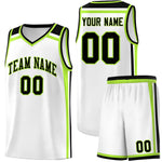 Custom White Black Neon Green Trendy Color Charge Series Sports Uniform Basketball Jersey | BuyFootballJersey