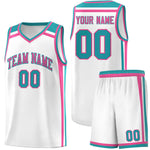 Custom White Pink Aqua Trendy Color Charge Series Sports Uniform Basketball Jersey | BuyFootballJersey