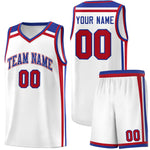 Custom White Royal Blue Red Trendy Color Charge Series Sports Uniform Basketball Jersey | BuyFootballJersey
