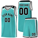 Custom Teal White Black Trendy Color Charge Series Sports Uniform Basketball Jersey | BuyFootballJersey