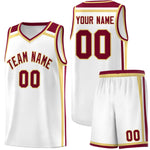Custom White Khaki Crimson Trendy Color Charge Series Sports Uniform Basketball Jersey | BuyFootballJersey