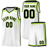 Custom White Black Neon Green Trendy Color Charge Series Sports Uniform Basketball Jersey | BuyFootballJersey
