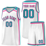 Custom White Pink Aqua Trendy Color Charge Series Sports Uniform Basketball Jersey | BuyFootballJersey