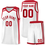 Custom White Red Trendy Color Charge Series Sports Uniform Basketball Jersey | BuyFootballJersey
