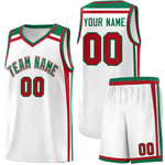Custom White Kelly Green Red Trendy Color Charge Series Sports Uniform Basketball Jersey | BuyFootballJersey