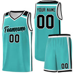 Custom Teal White Black Trendy Color Charge Series Sports Uniform Basketball Jersey | BuyFootballJersey