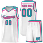 Custom White Pink Aqua Trendy Color Charge Series Sports Uniform Basketball Jersey | BuyFootballJersey