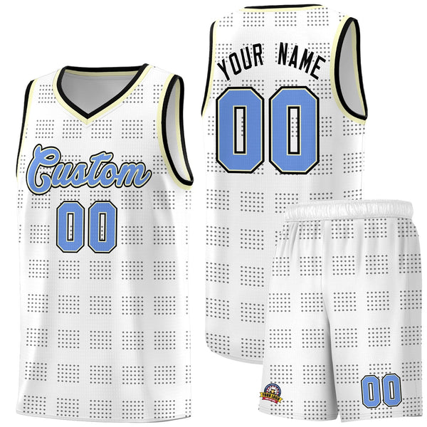 Custom White Black Trailblazer Dot Pattern Sports Uniform Basketball Jersey | BuyFootballJersey