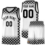 Custom White Black Classic Plaid Pattern Sports Uniform Basketball Jersey | BuyFootballJersey