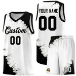 Custom White Black-Gray Sparkle Print Pattern Basketball Kits | BuyFootballJersey