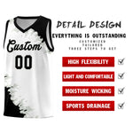 Custom White Black-Gray Sparkle Print Pattern Basketball Kits | BuyFootballJersey