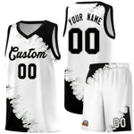 Custom White Black-Gray Sparkle Print Pattern Basketball Kits | BuyFootballJersey