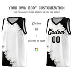 Custom White Black-Gray Sparkle Print Pattern Basketball Kits | BuyFootballJersey