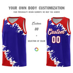 Custom Royal Red-White Sparkle Print Pattern Basketball Kits | BuyFootballJersey