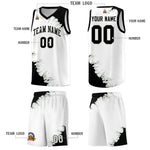 Custom White Black-Gray Sparkle Print Pattern Basketball Kits | BuyFootballJersey