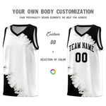 Custom White Black-Gray Sparkle Print Pattern Basketball Kits | BuyFootballJersey