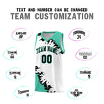 Custom White Black-Bright Green Sparkle Print Pattern Basketball Kits | BuyFootballJersey
