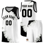 Custom White Black-Gray Sparkle Print Pattern Basketball Kits | BuyFootballJersey