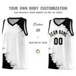Custom White Black-Gray Sparkle Print Pattern Basketball Kits | BuyFootballJersey
