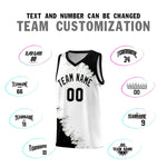 Custom White Black-Gray Sparkle Print Pattern Basketball Kits | BuyFootballJersey