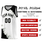 Custom White Black-Gray Sparkle Print Pattern Basketball Kits | BuyFootballJersey