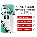 Custom White Black-Bright Green Sparkle Print Pattern Basketball Kits | BuyFootballJersey