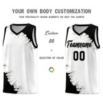 Custom White Black-Gray Sparkle Print Pattern Basketball Kits | BuyFootballJersey