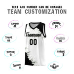 Custom White Black-Gray Sparkle Print Pattern Basketball Kits | BuyFootballJersey