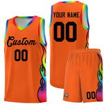Custom Texas Orange Side Flame Pattern Fashion Sports Uniform Basketball Jersey | BuyFootballJersey