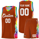 Custom Texas Orange Side Flame Pattern Fashion Sports Uniform Basketball Jersey | BuyFootballJersey
