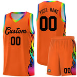 Custom Texas Orange Side Flame Pattern Fashion Sports Uniform Basketball Jersey | BuyFootballJersey