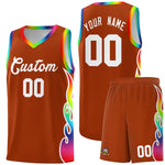 Custom Texas Orange Side Flame Pattern Fashion Sports Uniform Basketball Jersey | BuyFootballJersey
