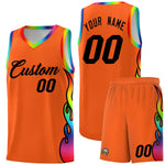 Custom Texas Orange Side Flame Pattern Fashion Sports Uniform Basketball Jersey | BuyFootballJersey